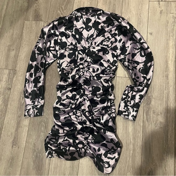 NWT Zara The Dita Floral Print Ruched Dress - Picture 2 of 8